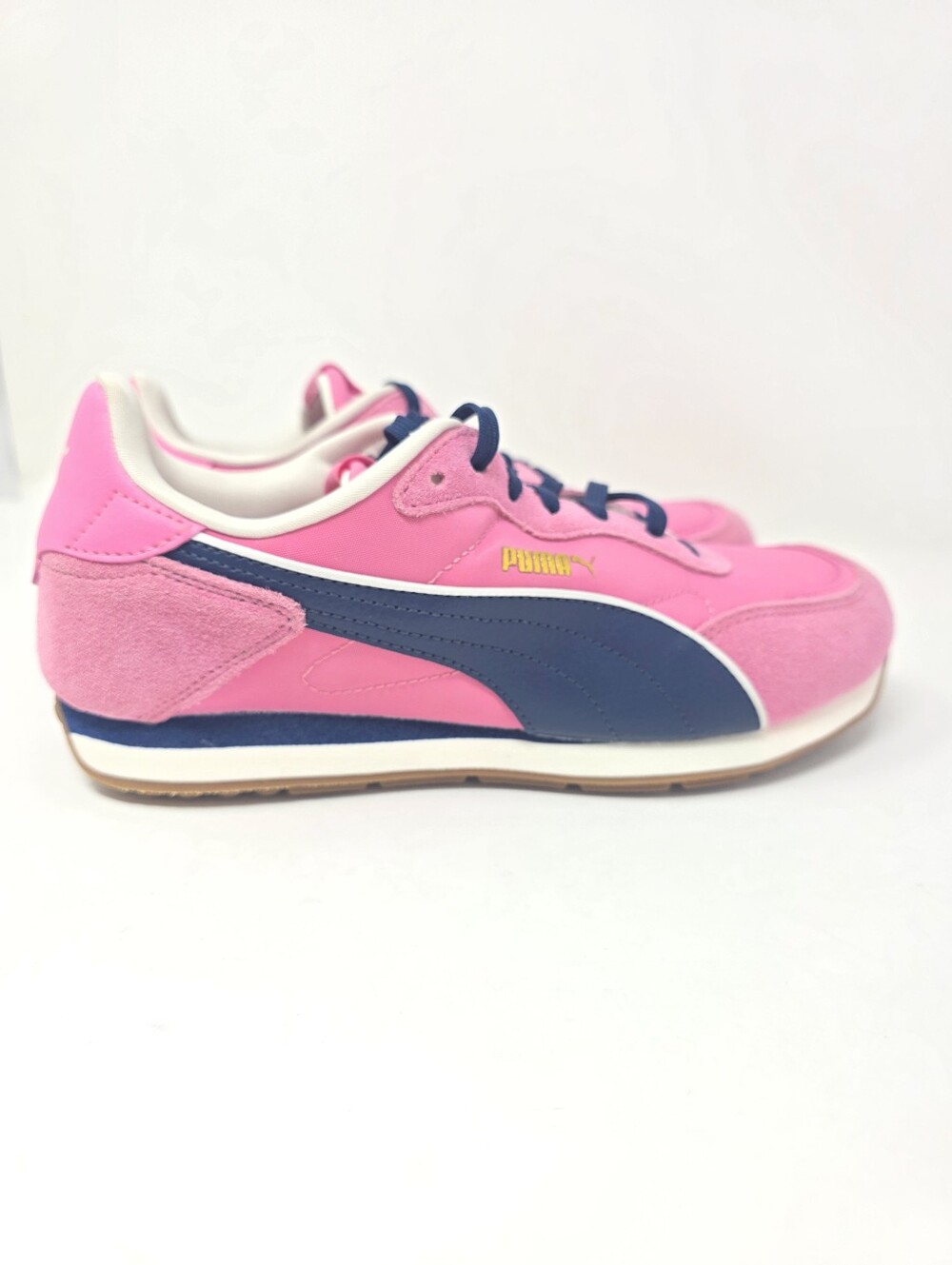 Puma Womens Sneakers Size 8.5 Pink White Blue Retro Inspired